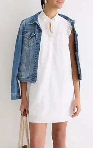 J. Crew Garden Dress In‎ Soft Gauze white Sz M TALL thumbnail 1