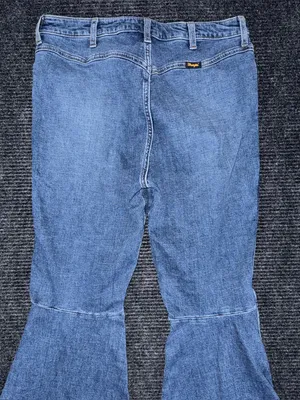 Wrangler Retro High Rise Trumpet Super Flare Bell Bottom Jean 31x34 Western Boho thumbnail 5