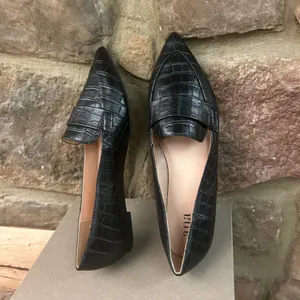 Loafers Elegant Black Croc-Embossed a.n.a. A new approach8 1/2 M like new thumbnail 5