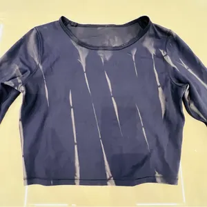 Lululemon Wunder Train Cropped Long Sleeve Shirt Sun Bleached Wash True Navy thumbnail 7