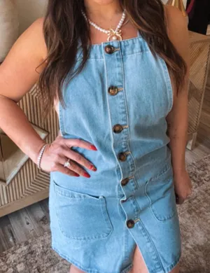 Denim jumper dress NEW small thumbnail 1