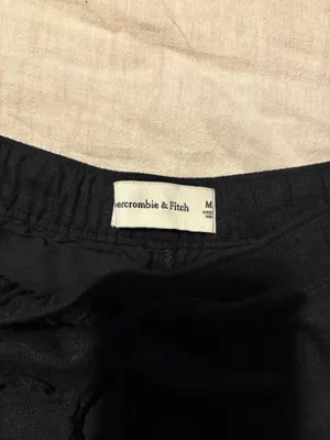 Abercrombie and Fitch Black Linen Shorts thumbnail 4
