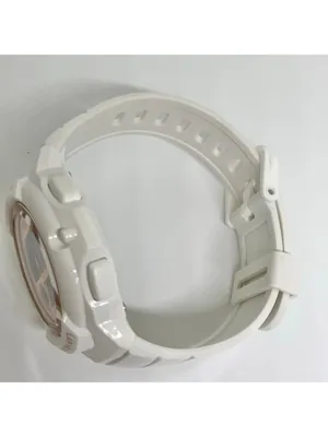 Casio illuminator Women's Digital Watch 39mm LWS1200H white resin band running thumbnail 9