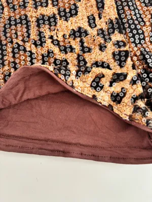 sequin cheetah shorts thumbnail 3