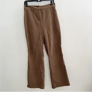 NEW Anthropologie wide leg Corduroy pants Brown LARGE thumbnail 3
