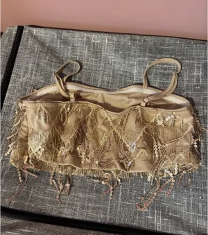 Cider sequin crop top thumbnail 3