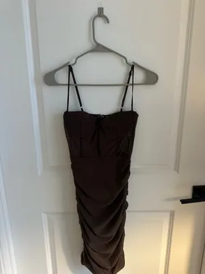 Brown Bodycon Dress Size XS thumbnail 1