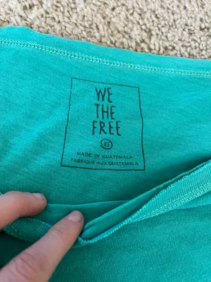 Free People Short sleeve dark teal babydoll top never worn thumbnail 3