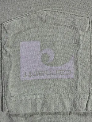 Carhartt 1889 Pocket T Shirt Men’s 2XL Relaxed Fit Green Workwear Graphic thumbnail 3