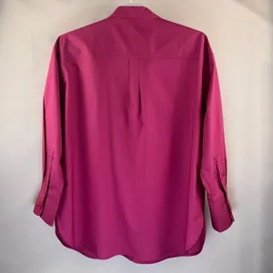 Banana Republic Blouse SZ XXL Oversized Long Sleeve Button Up Fucsia thumbnail 2