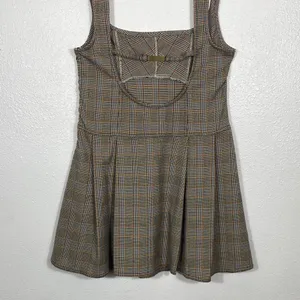 BDG Gray Plaid Midi Dress Size L thumbnail 9