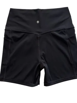 CRZ Yoga Black Biker Shorts Pockets 5" Naked Feeling High Waist Medium Women’s thumbnail 10
