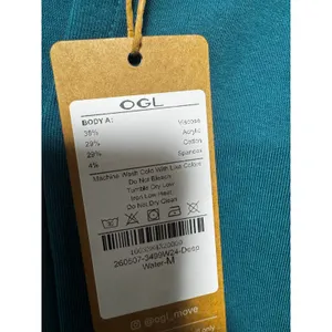 OGL Move Women's Size M Deep Water Blue Sleeveless V-Neck Banded Waist Tank Top thumbnail 5