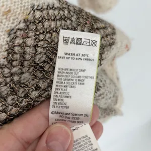 Per Una Winter White Wool Blend Knit Metallic Detail Textured Sweater‎ US Size 4 thumbnail 5