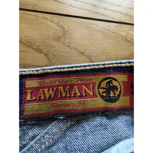Vintage 90’s Lawman Western Slim Fit Straight‎ Leg Dark Blue Denim Jeans Size 1 thumbnail 9