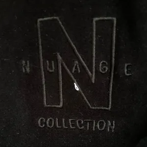 NUAGE Collection Black Coat With Genuine Fox Trim thumbnail 8