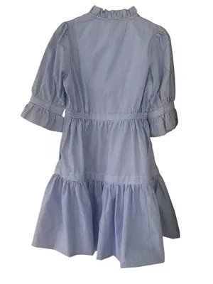 Gretchen Scott Teardrop Stripe Wash & Wear Periwinkle XS NWT thumbnail 4