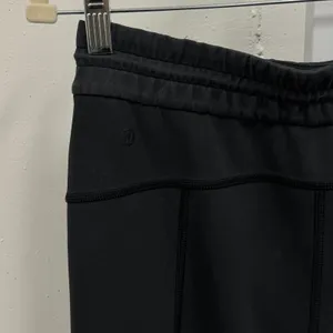 Lululemon Softstreme High-Rise Pant Regular‎ Sz 6 Black Charcoal Wide Leg thumbnail 8