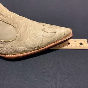 Women’s Mid Calf Heeled Cream color Western Boots approximate size 9/9.5 thumbnail 8