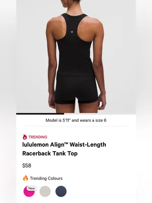 lululemon athletica Black Athletic Scoop Tank thumbnail 8