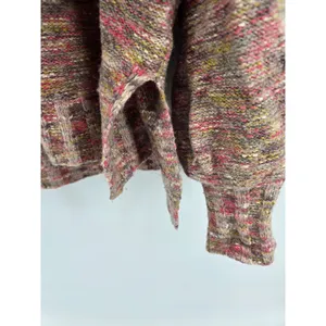 Pilcro and the Letterpress Sweater Womens Medium V-Neck Pullover Pink Multi Marled Knit EUC thumbnail 2