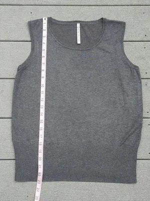 Leo & Nicole Sleeveless Sweater | Gray Sweater Vest | Gray Sweater Tank thumbnail 8