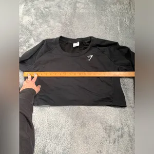 Gymshark black cropped long sleeve top XL thumbnail 8