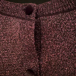 Zara Metallic Knit Cardigan Women's Medium Purple‎ Party Cropped Holiday Glam thumbnail 5