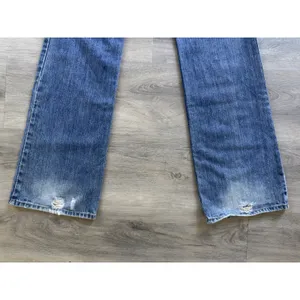 Hollister Y2K Women's Medium Wash Distressed Low Rise Bootcut Jeans Size 9 reg thumbnail 8