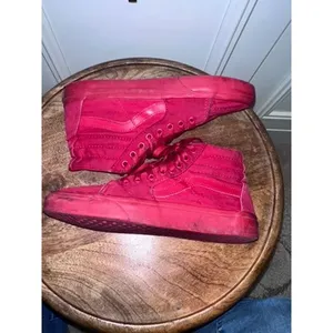 Vans SK8-Hi Red High Top Men's 7/ Women's 8.5 Sneakers Casual‎ Lace Up Shoes thumbnail 6