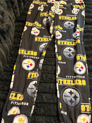 Pittsburgh Steelers Logo Lounge Pants - Black with Yellow Accents thumbnail 2