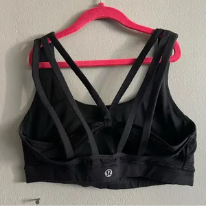 Women’s lululemon athletica Black Multi Strap Energy Bra Exhale Gym Sports Bra 8 thumbnail 5