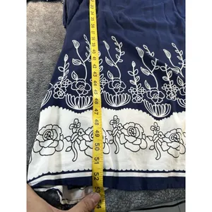 Emery Rose Navy Blue Boho Floral Maxi Dress - Size L thumbnail 6