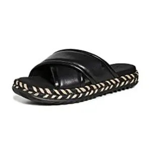 Tory Burch Leather CRISSCROSS ESPADRILLE SLIDE thumbnail 2