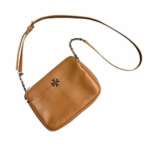 Tory Burch Ivy Crossbody Bag Brown Pebbled Leather thumbnail 1