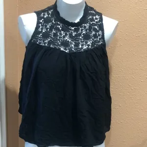 Zara black sleeveless top thumbnail 3