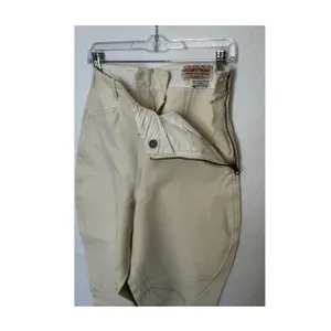 1970s Vintage Equestrian Riding Breeches Cream XXS XS Side Zip Jodhpurs thumbnail 7
