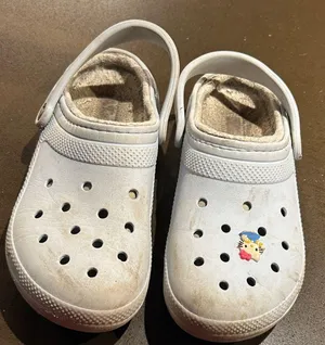 Crocs White Clogs with Strap thumbnail 1