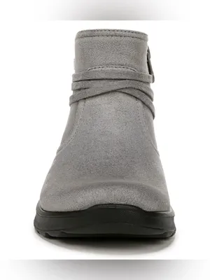 Bzees Grey Slip-On Ankle Booties Size 9 Wide thumbnail 4
