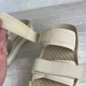 Vionic Renewal Recovery Slides Sandals Womens 9 Men 7.5 Beige 2-Strap Hook Loop thumbnail 15