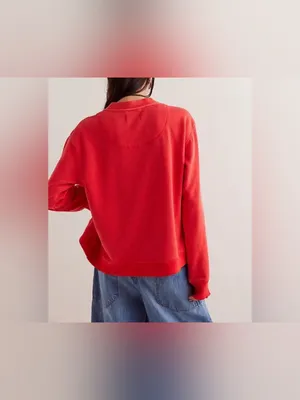 NWOT Free People Take It Easy Cardigan - poppy red - XS thumbnail 5