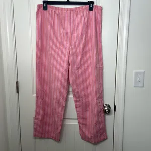 Disney Store women's‎ pink striped drawstring waist piglet patch pajama pants L thumbnail 5