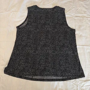 business casual preppy Anne Klein black & white polka dot tank top blouse shirt thumbnail 5