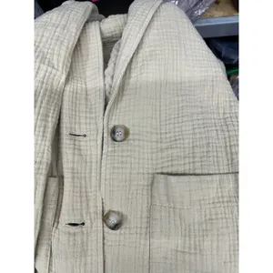 Madewell Blazer Women Small‎ Lightspun Dorset Gauze Slouchy Oversized Khaki thumbnail 9