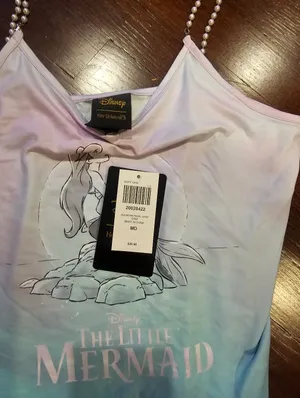 Her Universe Disney The Little Mermaid Ombre Pearl Strap Girls Cami thumbnail 7