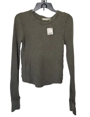 Free People We The Free XS Sage Green‎ Granola Girl Top 90s Grunge Fairy Grunge thumbnail 1