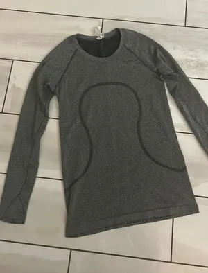 Lululemon long sleeve swiftly tech glitter grey thumbnail 1