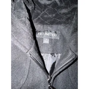 FS Limited Black Wool Blend Hooded Zip Front Coat Women Size M thumbnail 4