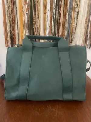 Universal Threads Dark Green suede tote Bag -like new with handles and strap thumbnail 2