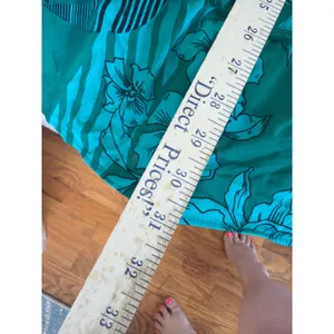 Boho Flowy‎ Dress 16 Teal Floral Cottagecore Romantic Tiered Belted Coastal Chic thumbnail 7